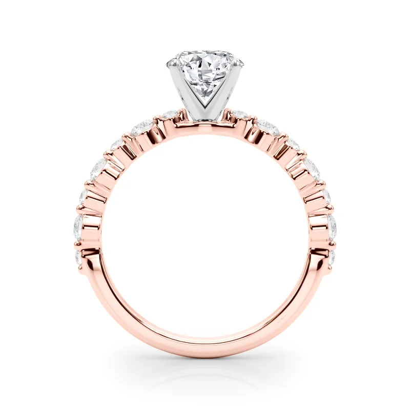 Engagement Rings with a Pavé - Set Infinity SymbolAuriya 14k Rose Gold Lab Grown Round Diamond Engagement Ring 0.50 to 5.00 ct. tw. (F-G VS)