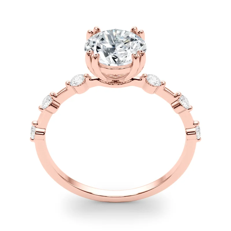 Engagement Rings with a Floral - Inspired Prong SettingAuriya 14k Rose Gold Lab Grown Round Diamond Engagement Ring 0.50 to 5.00 ct. tw. (F-G VS)