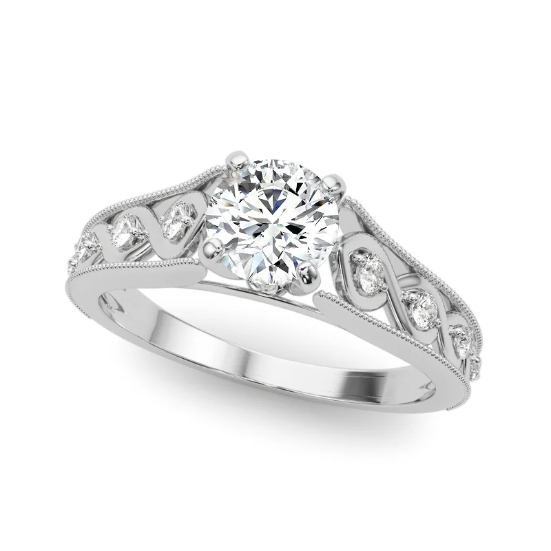 Engagement Rings with a Floral - Inspired Prong SettingAuriya 14k White Gold Lab Grown Round Diamond Engagement Ring 0.50 to 5.00 ct. tw. (F-G VS)