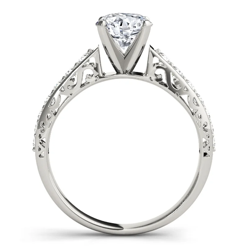 Rose - Cut Diamond Engagement Rings with a Rustic CharmAuriya 14k White Gold Lab Grown Round Diamond Engagement Ring 0.50 to 5.00 ct. tw. (F-G VS)