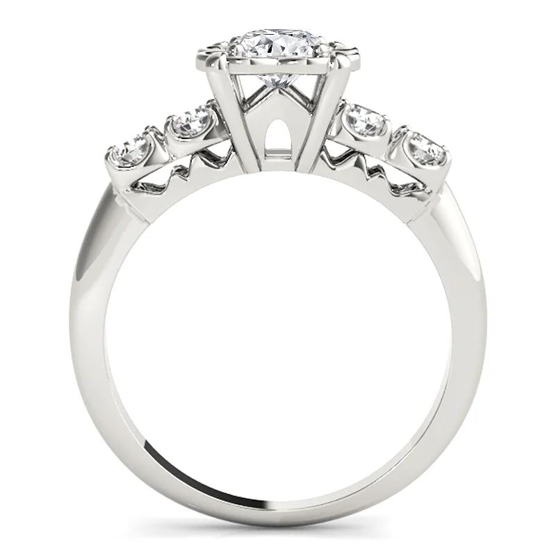 Engagement Rings with a Hidden Heart - Shaped CutoutAuriya 14k White Gold Lab Grown Round Diamond Engagement Ring 0.50 to 5.00 ct. tw. (F-G VS)