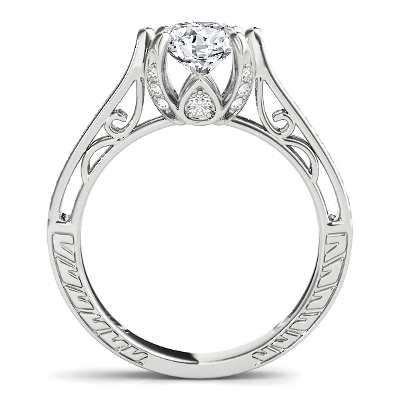 Engagement Rings with a Pavé - Set Infinity SymbolAuriya 14k White Gold Lab Grown Round Diamond Engagement Ring 0.50 to 5.00 ct. tw. (F-G VS)