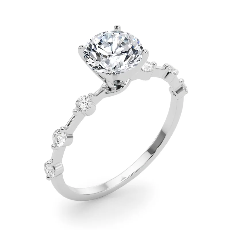 Moissanite Engagement Rings with a Sparkling Center StoneAuriya 14k White Gold Lab Grown Round Diamond Engagement Ring 0.50 to 5.00 ct. tw. (F-G VS)