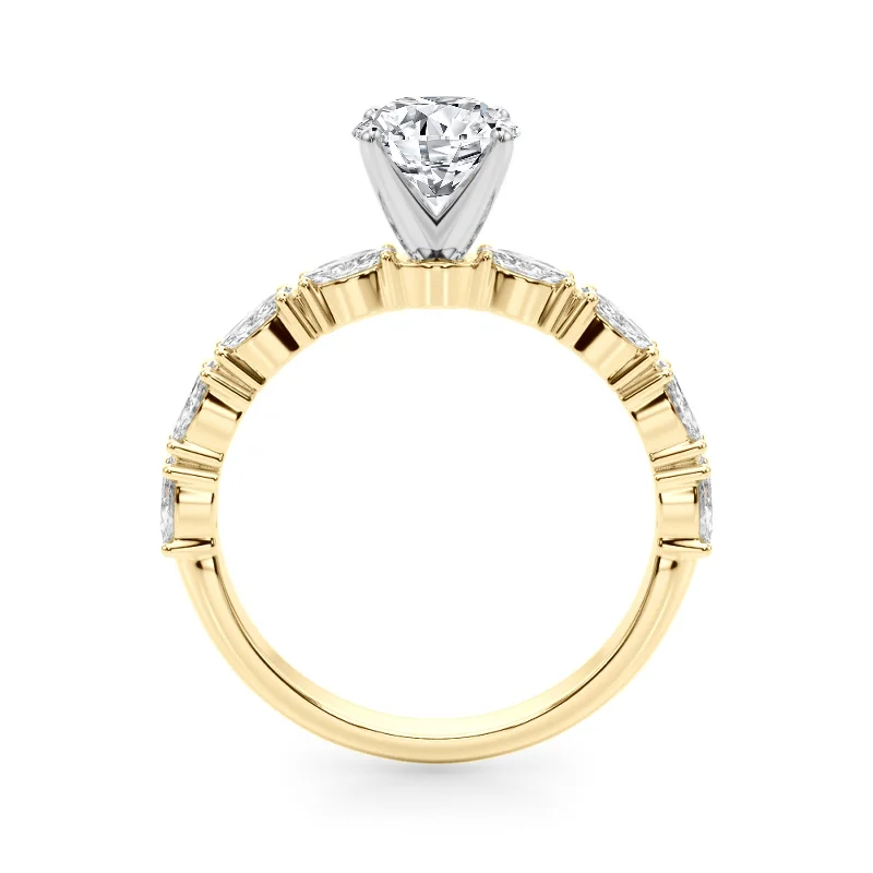 Engagement Rings with a Cathedral - Style Basket SettingAuriya 14k Yellow Gold Lab Grown Round Diamond Engagement Ring 0.50 to 5.00 ct. tw. (F-G VS)