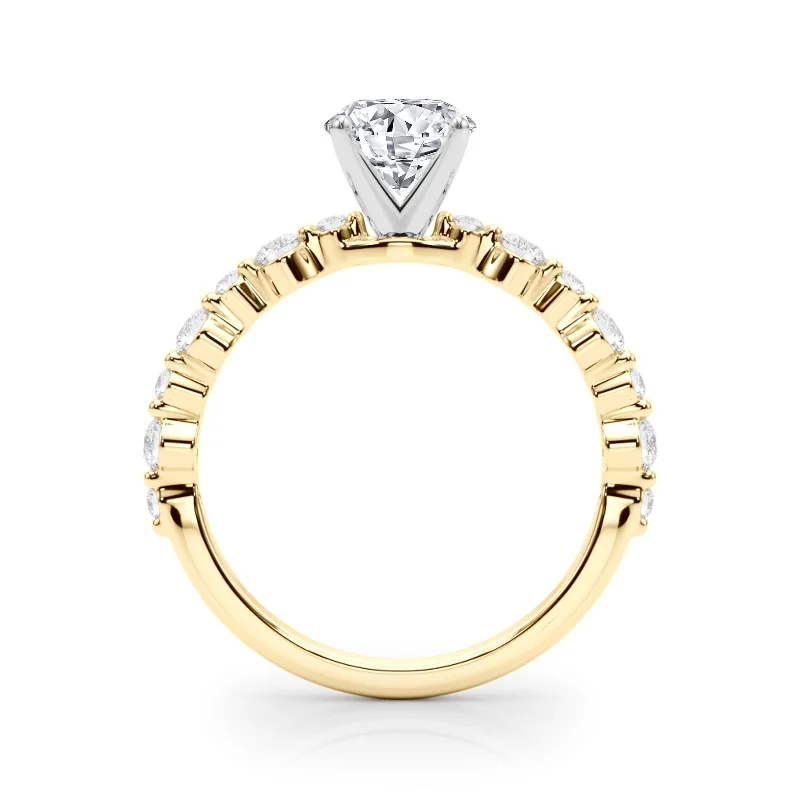 Vintage - Style Engagement Rings with Intricate ScrollworkAuriya 14k Yellow Gold Lab Grown Round Diamond Engagement Ring 0.50 to 5.00 ct. tw. (F-G VS)