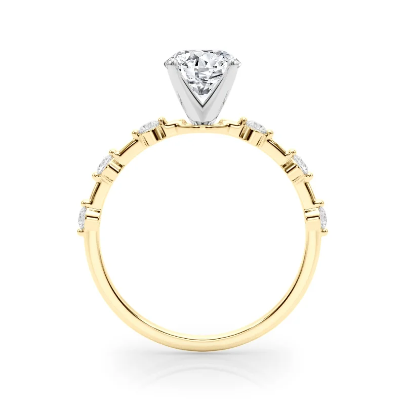 Pear - Shaped Engagement Rings with Twisted Shank DesignsAuriya 14k Yellow Gold Lab Grown Round Diamond Engagement Ring 0.50 to 5.00 ct. tw. (F-G VS)