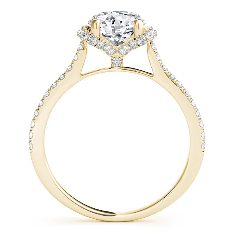 Two - Tone Engagement Rings in Rose and White GoldAuriya 14k Yellow Gold Lab Grown Round Diamond Halo Engagement Ring 0.50 to 5.00 ct. tw. (F-G VS)