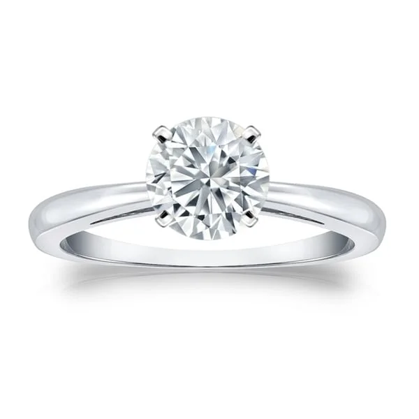 Platinum Engagement Rings with Milgrain EdgesAuriya 3ctw Round Solitaire Diamond Engagement Ring 14K Gold GIA Certified