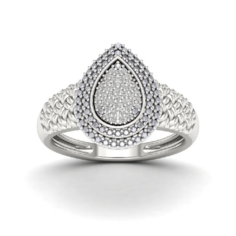 Art Nouveau - Inspired Engagement Rings with Organic MotifsDe Couer 1/10ct TDW Diamond Engagement Ring - White