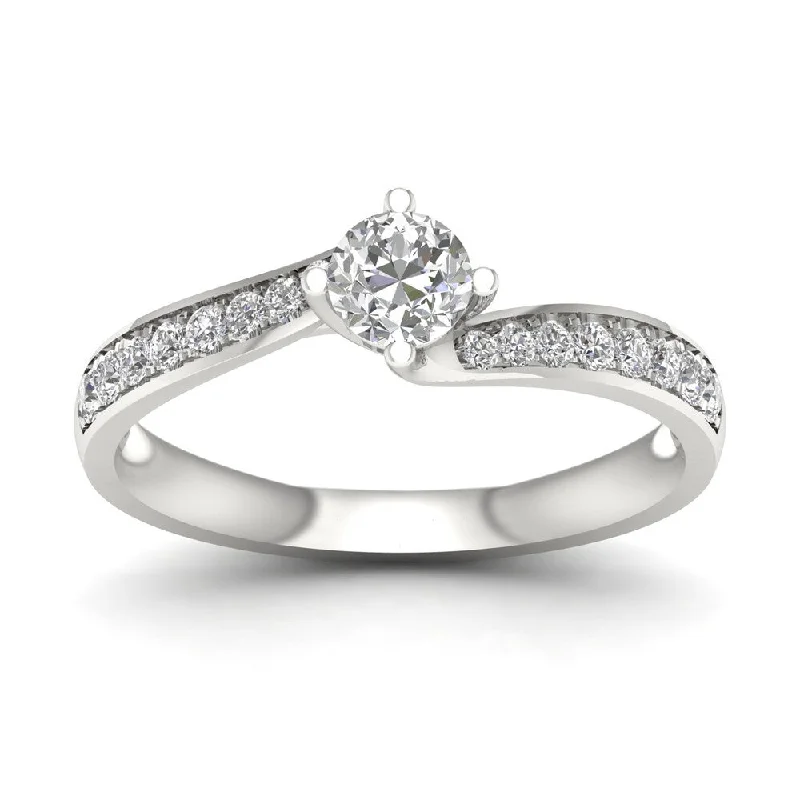 Moissanite Engagement Rings with a Sparkling Center StoneDe Couer 1/2ct TDW Diamond Bypass Engagement Ring - White