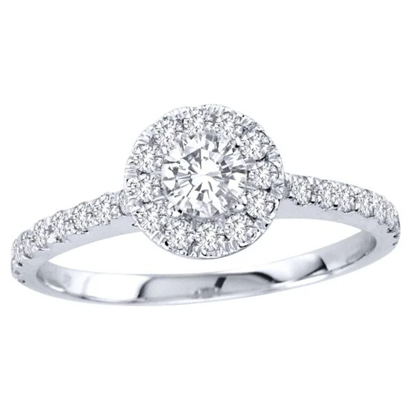 Cushion - Shaped Engagement Rings with Bead - Set DiamondsDe Couer 14k White Gold 1ct TDW Diamond Engagement Ring