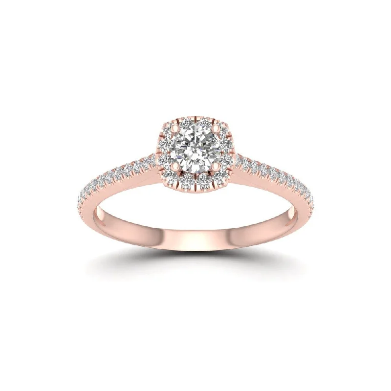 Engagement Rings with a Floral - Inspired Prong SettingDe Couer 5/8ct TDW Diamond Halo Engagement Ring