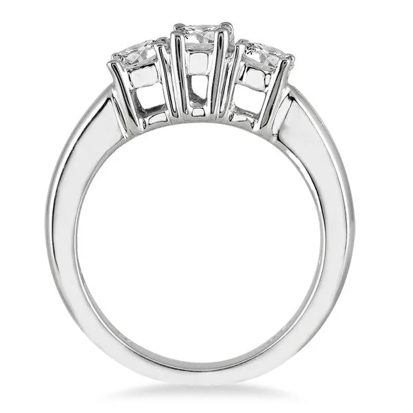 Engagement Rings with a Hidden Heart - Shaped CutoutMarquee 10k White Gold 1ct TDW Diamond 3-stone Engagement Ring (I-J, I2-I3)