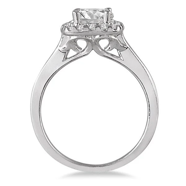 Vintage - Style Engagement Rings with Intricate ScrollworkMarquee 14k White Gold 1 1/3ct TDW Halo Diamond Engagement Ring (I-J, I2-I3)