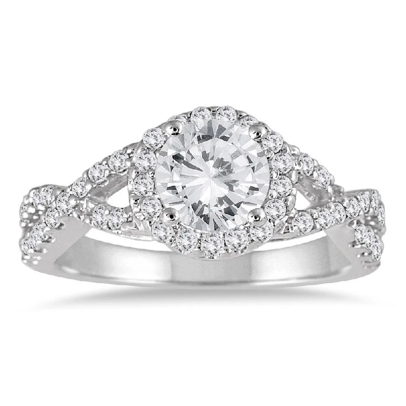 Custom - Engraved Engagement Rings with a Special MessageMarquee Jewels 14k White Gold 1 1/2ct TDW Diamond Engagement Ring