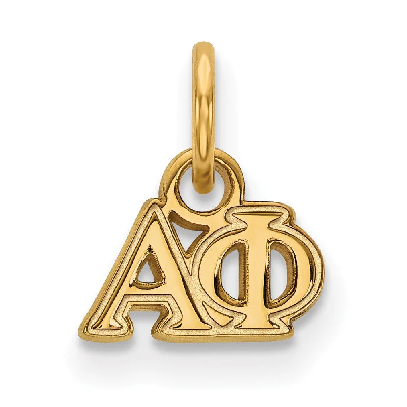 Gold - Plated Pendants with Enameled Floral Bouquets14K Gold Plated Silver Alpha Phi XS (Tiny) Greek Letters Charm