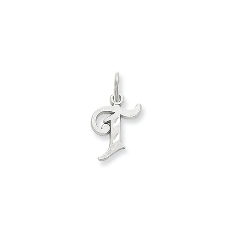 Jade - Carved Pendants in the Form of a Buddha Statue14k White Gold, Isabelle Collection, Mini Letter T Initial Charm