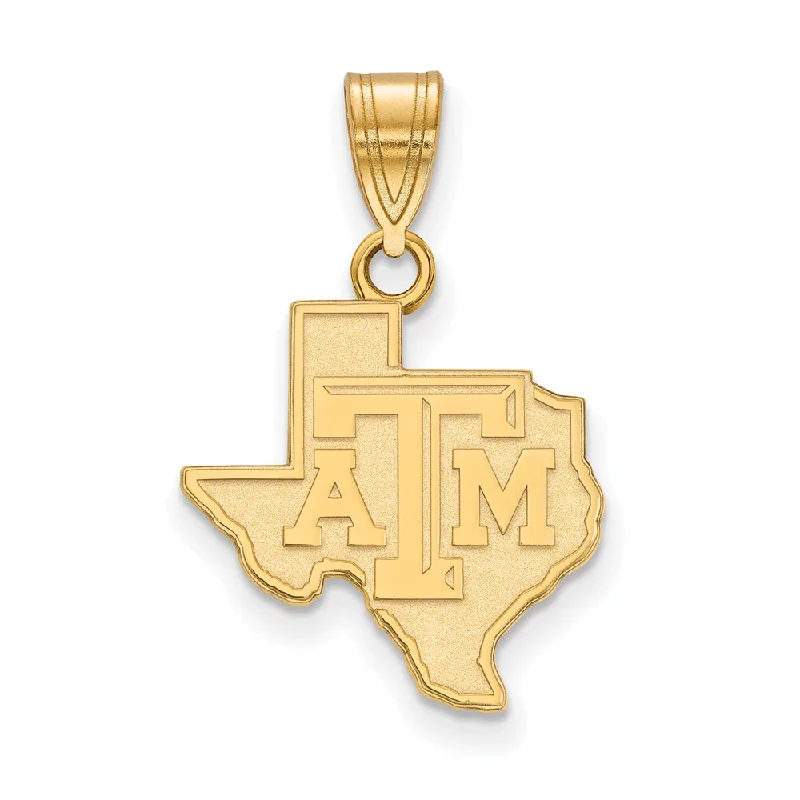 Crystal - Encrusted Pendants in the Shape of a Crown14k Yellow Gold Texas A&M U. Medium Logo Pendant