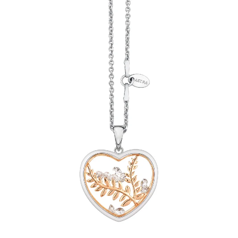 Feather - Pendant Necklaces with Real - Feather and Bead AccentsAstra - 'Peaceful Heart' Pendant