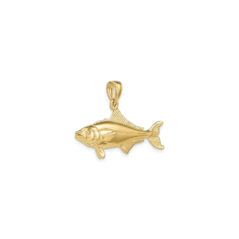 Recycled Metal Pendants with Upcycled Jewelry Components3D Cobia Fish Pendant (14K)