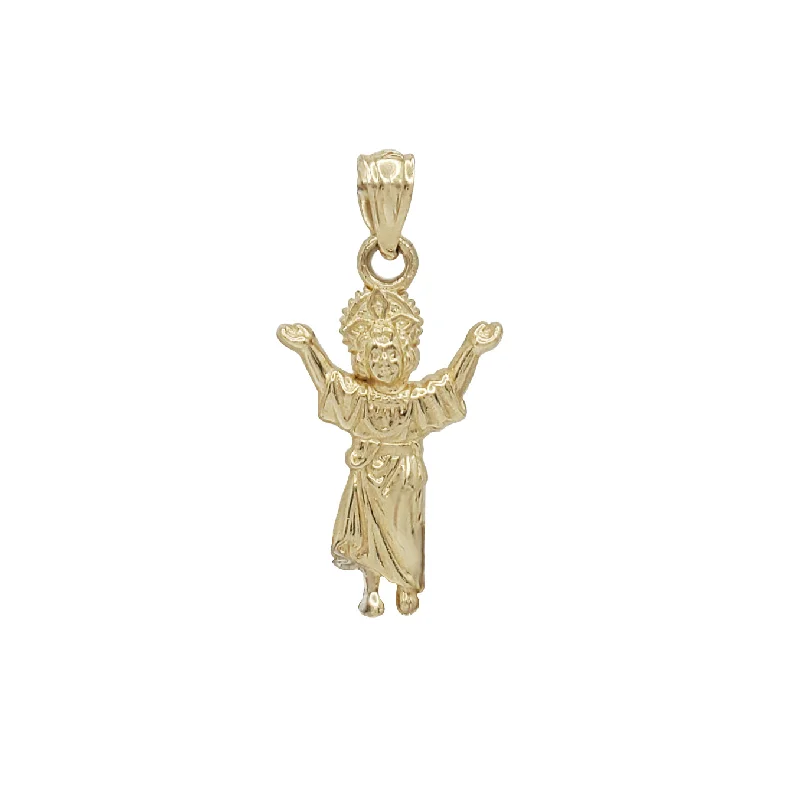 Obsidian Pendants with Shiny Mirror - Like SurfacesBaby Jesus "Yo Reinare" Pendant (14K)