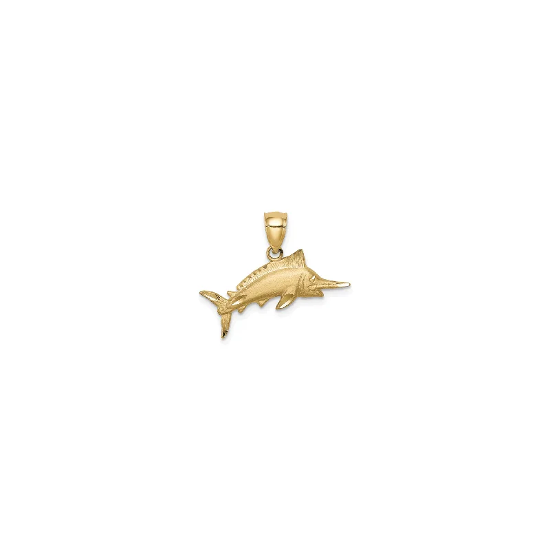 Gold - Plated Pendants with Enameled Floral BouquetsBlue Marlin Diamond Cut Pendant (14K)