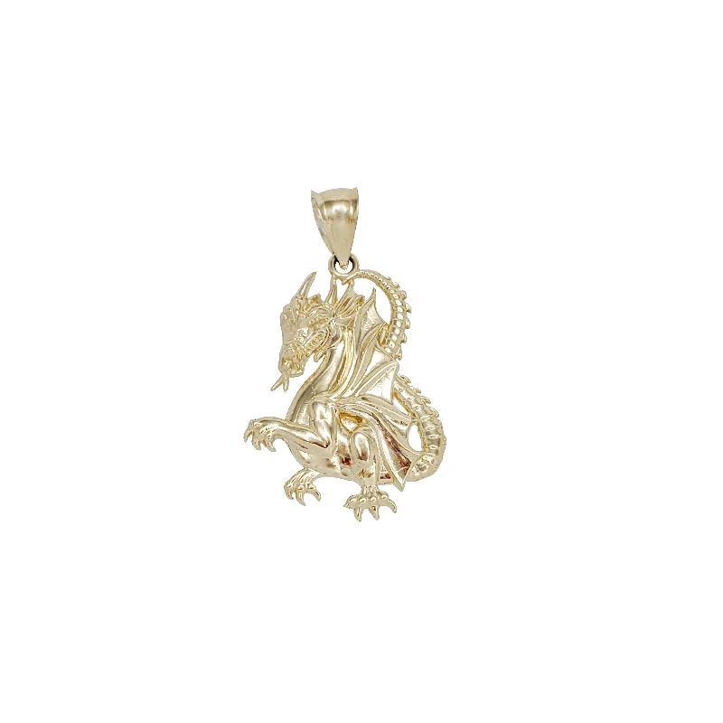 Rose - Quartz Pendants with Heart - Shaped CutoutsChinese Dragon Pendant (14K)