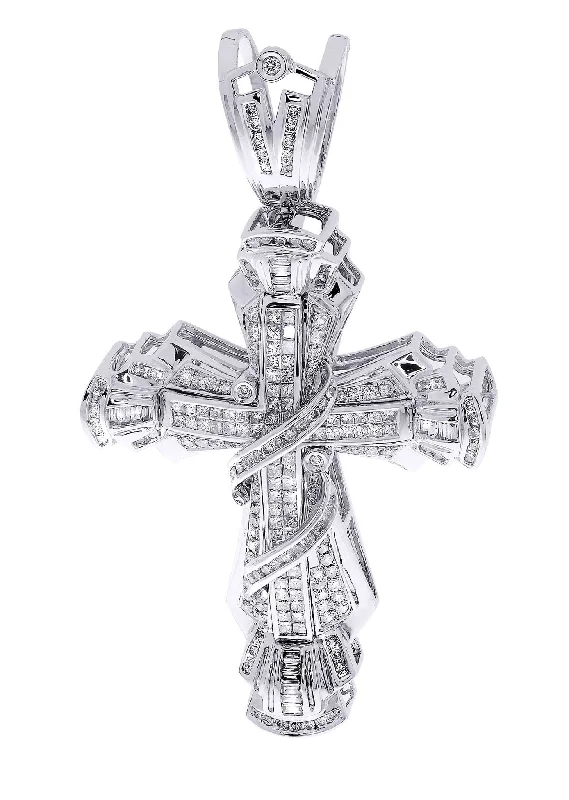 Elephant - Pendant Necklaces with Ivory - Look Resin and Gold PlatingDiamond Cross Pendant| 3.23 Carats| 23.26 Grams