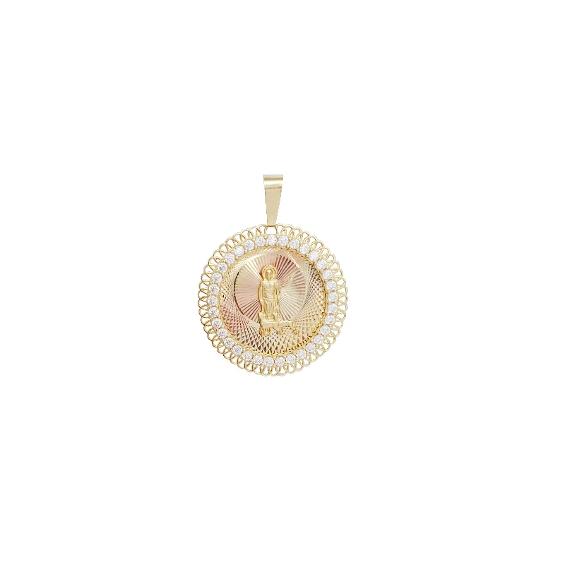 Ceramic Pendants with Hand - Painted Mandala DesignsSt. Lazarus Cubic Zirconia Pendant (14K)