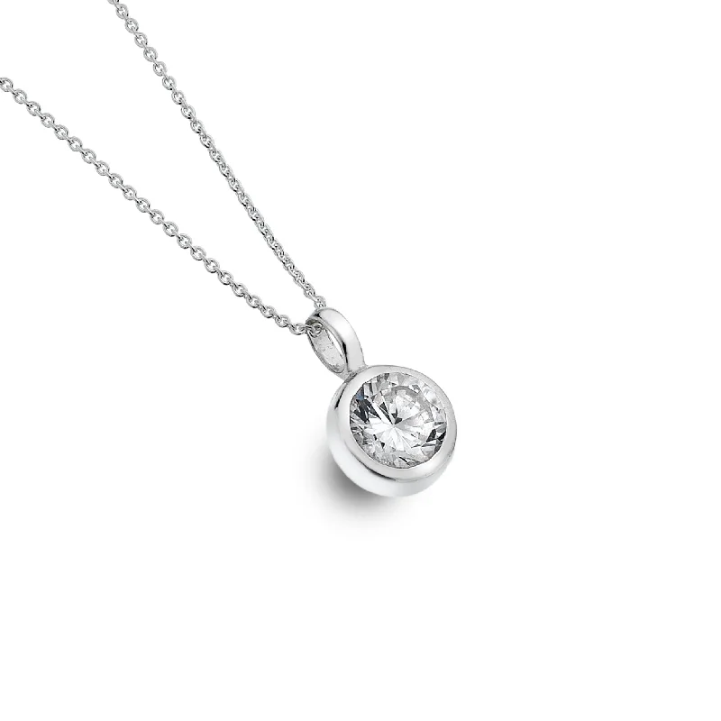 Infinity - Symbol Pendant Necklaces with Sapphire - Set LinksCubic Zirconia Pendant