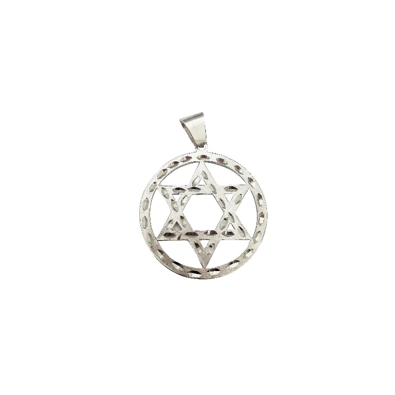 Dragon - Pendant Necklaces with Red Garnet and Black Onyx DetailsDiamond-Cut Star of David Pendant (Silver)