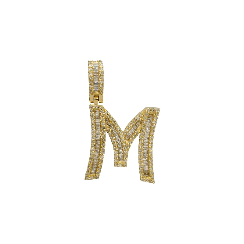 Lapis Lazuli Pendants with Gold - Leaf AccentsDiamond Initial Letter "M" Pendant (14K)