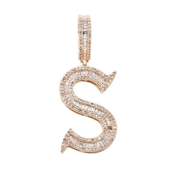 Gold - Plated Pendants with Enameled Floral BouquetsDiamond Letter S Initial Pendant (14K)