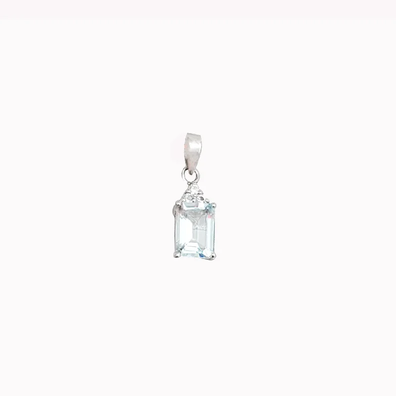 Resin Pendants with Encapsulated Butterfly WingsEmerald-Cut  Aquamarine Solitaire Pendant (14K)