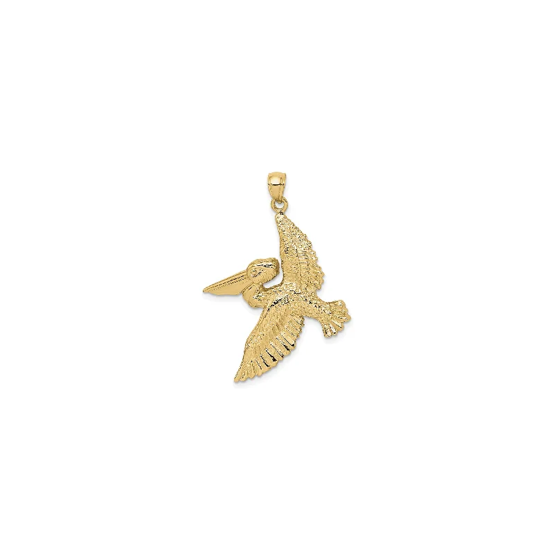 Lapis Lazuli Pendants with Gold - Leaf AccentsFlying Pelican Pendant (14K)