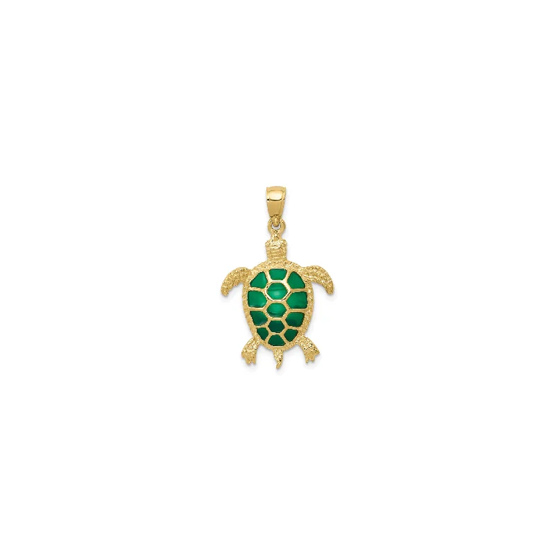 Amethyst - Faceted Pendants with Silver - Wire WrappingGreen Shell Sea Turtle Pendant (14K)