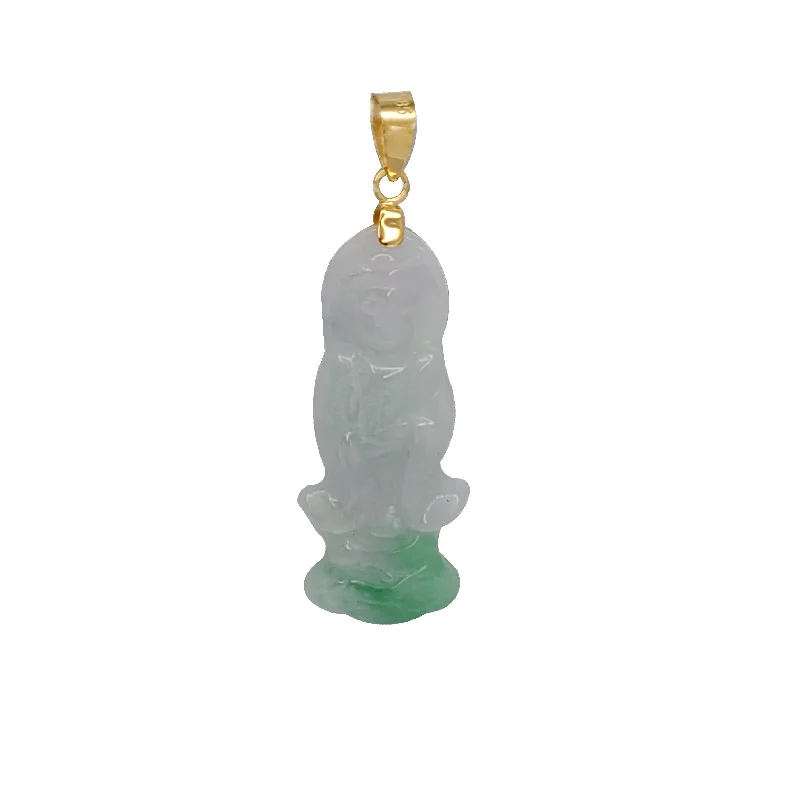 Coral - Trimmed Pendants with Seashell and Pearl AccentsGuan Yin Jade Pendant (14K)