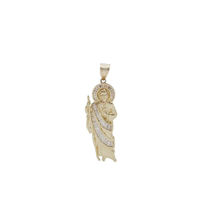 Coral - Trimmed Pendants with Seashell and Pearl AccentsIcy Robe St. Jude Pendant (14K)