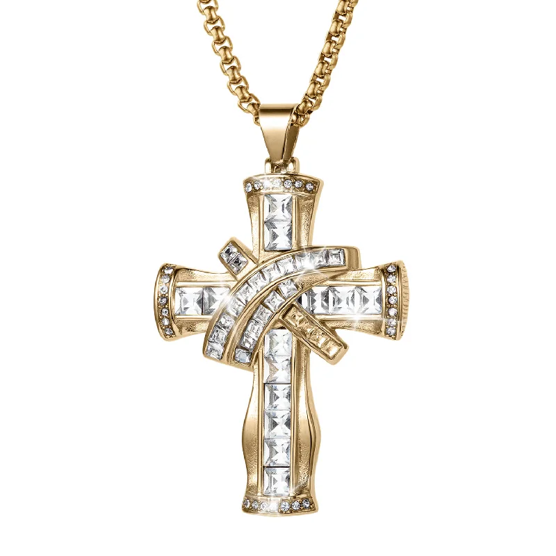 Medallion - Pendant Necklaces with Intricate Relief - Style ArtworkIllumination Cross Pendant