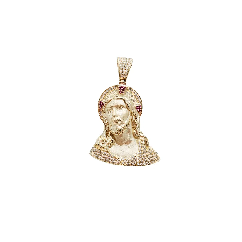 Amber Pendants with Fossilized Insect InclusionsJesus Head Pendant (14K)