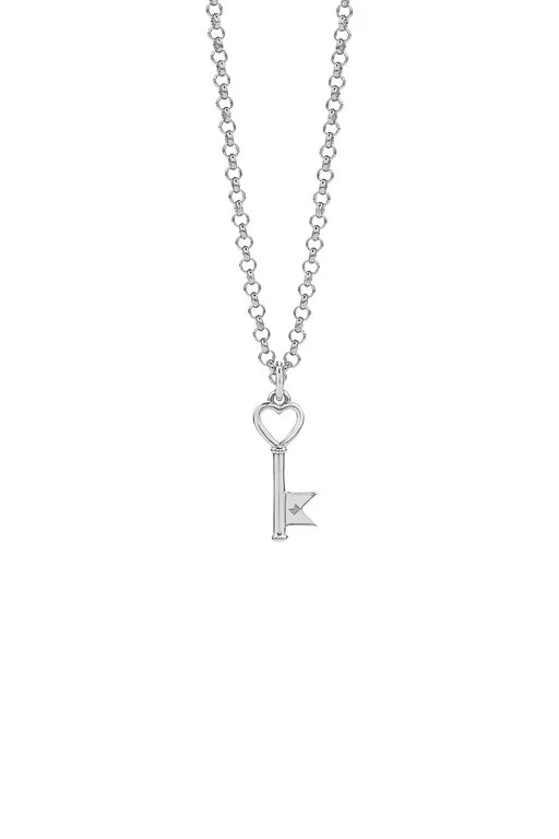 Crescent - Moon Pendant Necklaces with Pearl - Embellished CurvesKaren Walker - Monogram Key Necklace