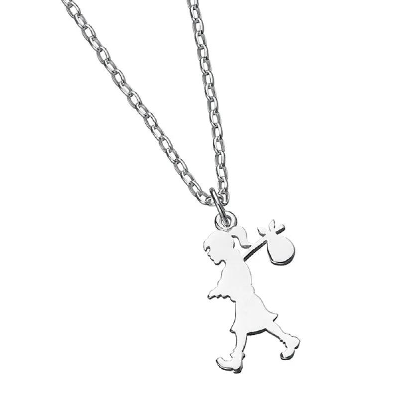 Star - Shaped Pendant Necklaces in Sterling Silver with Enamel AccentsKaren Walker Large Runaway Girl Pendant - Silver, 60cm