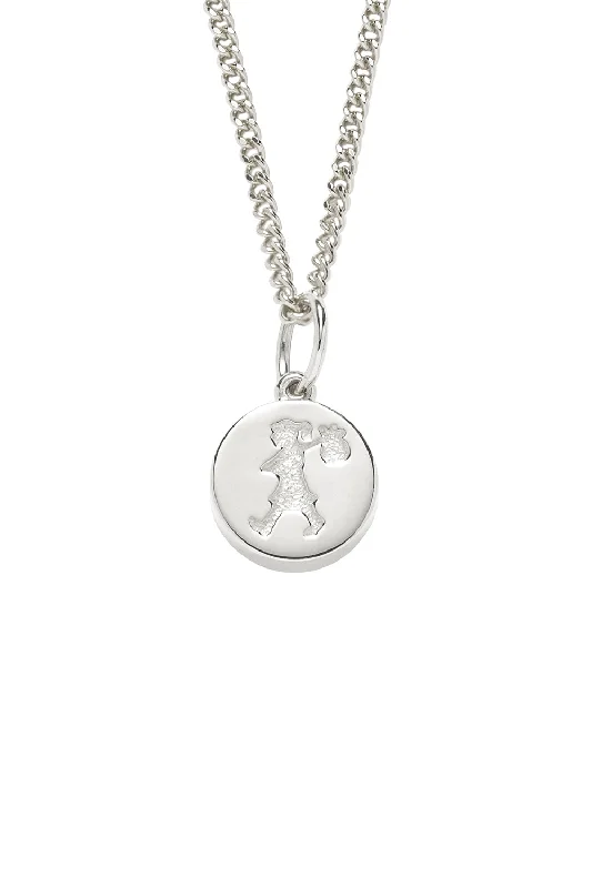 Horseshoe - Pendant Necklaces with Lucky Four - Leaf Clover CharmsKaren Walker Runaway Girl Stamp Pendant - Silver, 60cm