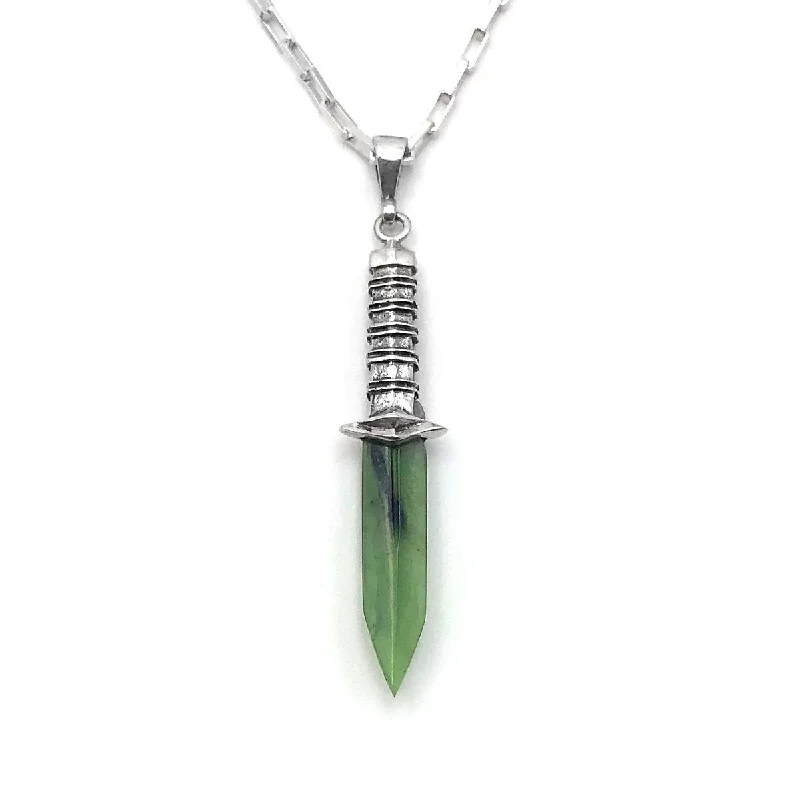 Infinity - Symbol Pendant Necklaces with Sapphire - Set LinksNick Von K - Pounamu Dagger Pendant