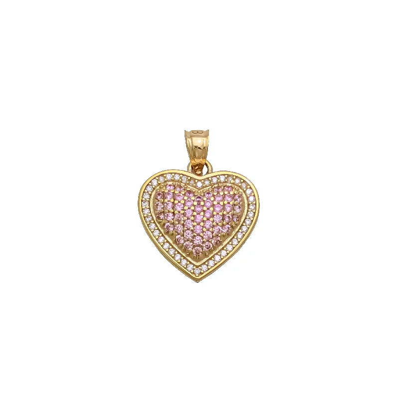 Crystal - Encrusted Pendants in the Shape of a CrownOutstanding Heart CZ Pendant (14K)