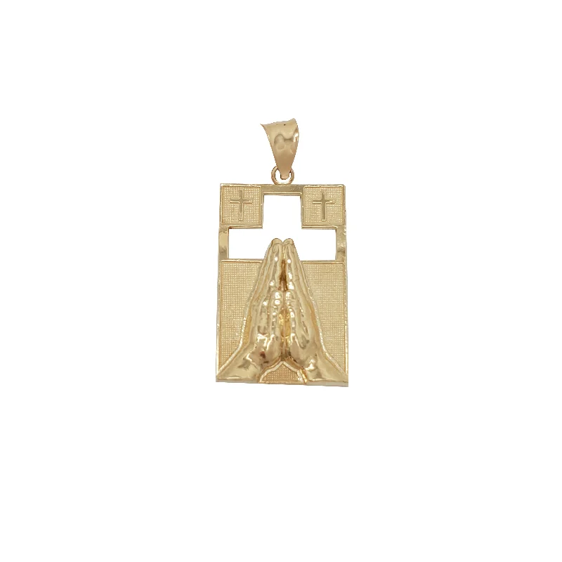 Bone - Carved Pendants with Tribal - Inspired SymbolsPraying God Pendant (14K)