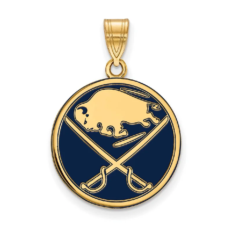 Rose - Quartz Pendants with Heart - Shaped CutoutsSS 14k Yellow Gold Plated NHL Buffalo Sabres LG Enamel Disc Pendant