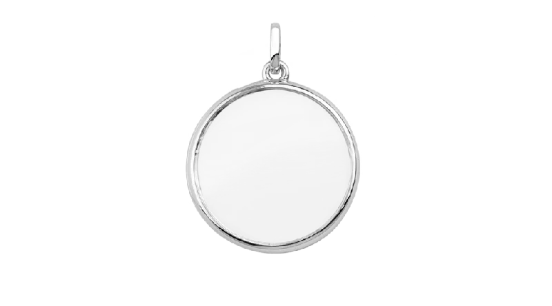 Compass - Pendant Necklaces with Glow - in - the - Dark Dial FeaturesSTOW Locket - Silver, Large (26mm)