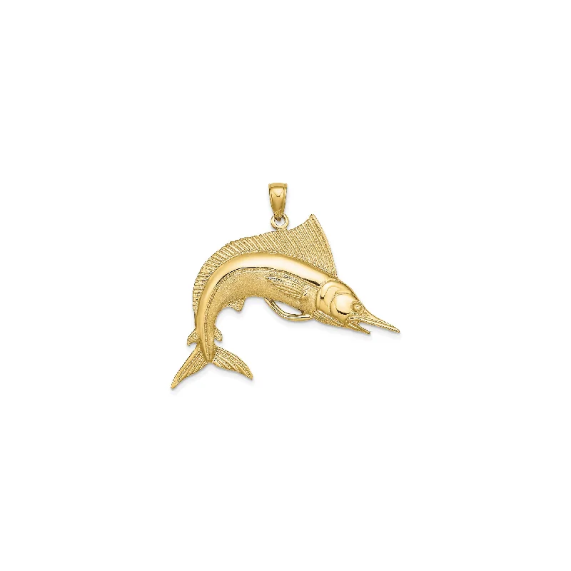 Jade - Carved Pendants in the Form of a Buddha StatueStriped Marlin Pendant (14K)