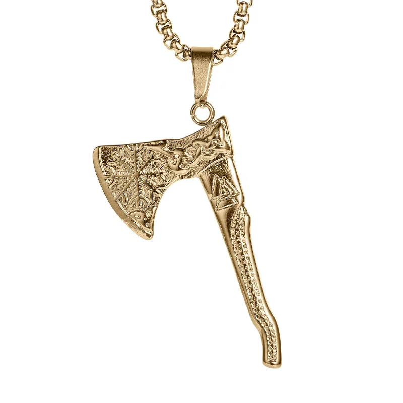 Medallion - Pendant Necklaces with Intricate Relief - Style ArtworkViking Axe Pendant